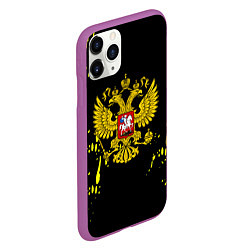 Чехол iPhone 11 Pro матовый Borussia жёлтые краски, цвет: 3D-фиолетовый — фото 2