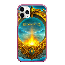 Чехол iPhone 11 Pro матовый Elden Ring золотое кольцо и зимний холод, цвет: 3D-малиновый