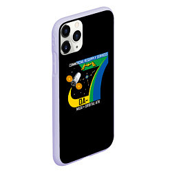 Чехол iPhone 11 Pro матовый Nasa space logo usa, цвет: 3D-светло-сиреневый — фото 2