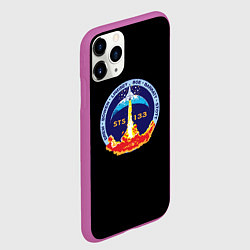 Чехол iPhone 11 Pro матовый NASA space trend, цвет: 3D-фиолетовый — фото 2