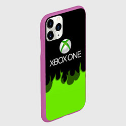 Чехол iPhone 11 Pro матовый Xbox green fire, цвет: 3D-фиолетовый — фото 2