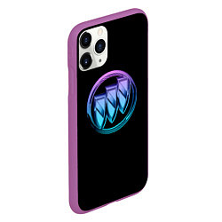 Чехол iPhone 11 Pro матовый Buick logo neon, цвет: 3D-фиолетовый — фото 2