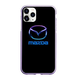 Чехол iPhone 11 Pro матовый Mazda neon logo, цвет: 3D-светло-сиреневый