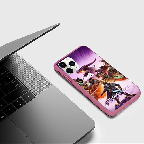 Чехол iPhone 11 Pro матовый Герои Dragon age the veilguard / 3D-Малиновый – фото 3