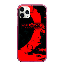 Чехол iPhone 11 Pro матовый God of War текстура, цвет: 3D-малиновый