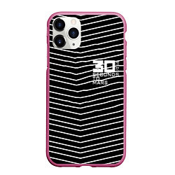 Чехол iPhone 11 Pro матовый Thirty Seconds to Mars pattern optic, цвет: 3D-малиновый