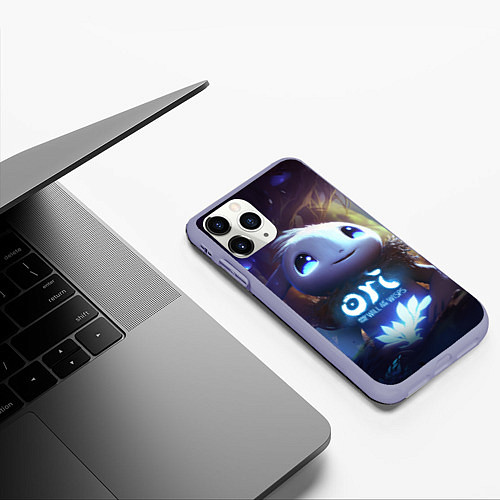 Чехол iPhone 11 Pro матовый Naru Ori and the Will of the Wisps / 3D-Светло-сиреневый – фото 3
