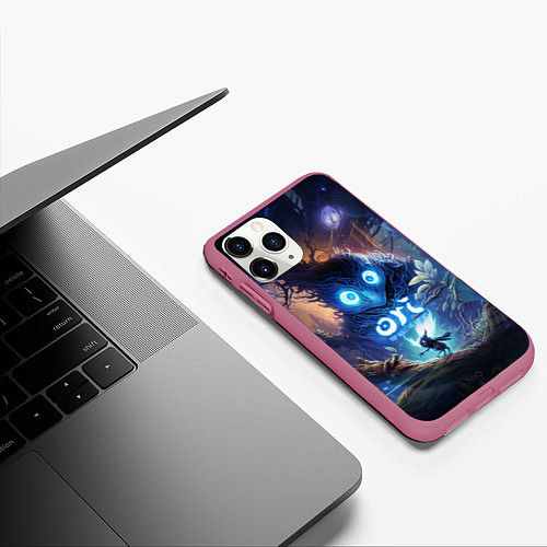 Чехол iPhone 11 Pro матовый Ku Ori and the Will of the Wisps / 3D-Малиновый – фото 3