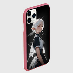 Чехол iPhone 11 Pro матовый Сильфиетта из Реинкарнации безработного, цвет: 3D-малиновый — фото 2