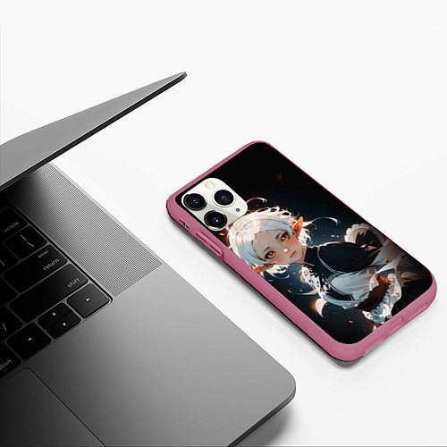 Чехол iPhone 11 Pro матовый Сильфи - Mushoku Tensei: Jobless / 3D-Малиновый – фото 3