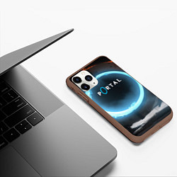 Чехол iPhone 11 Pro матовый Portal logo game, цвет: 3D-коричневый — фото 2