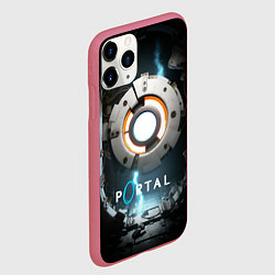 Чехол iPhone 11 Pro матовый Portal space, цвет: 3D-малиновый — фото 2