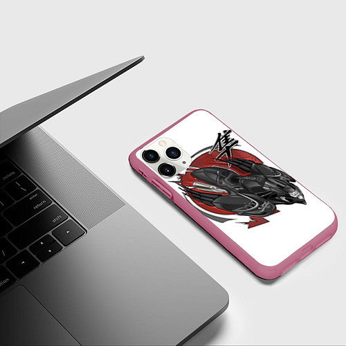Чехол iPhone 11 Pro матовый Suzuki Hayabusa сокол / 3D-Малиновый – фото 3