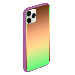 Чехол iPhone 11 Pro матовый Фисташковый комбинированный градиент, цвет: 3D-фиолетовый — фото 2