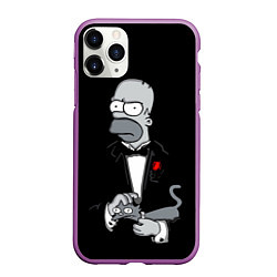 Чехол iPhone 11 Pro матовый Homer - the godfather, цвет: 3D-фиолетовый