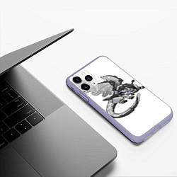 Чехол iPhone 11 Pro матовый BMW M1000RR drago, цвет: 3D-светло-сиреневый — фото 2