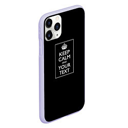 Чехол iPhone 11 Pro матовый Keep calm and text, цвет: 3D-светло-сиреневый — фото 2