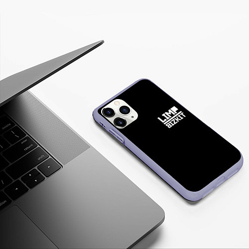 Чехол iPhone 11 Pro матовый Lim Bizkit logo / 3D-Светло-сиреневый – фото 3