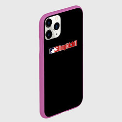 Чехол iPhone 11 Pro матовый Limp Bizkit logo rock, цвет: 3D-фиолетовый — фото 2