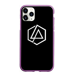 Чехол iPhone 11 Pro матовый Linkin park logo white, цвет: 3D-фиолетовый