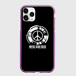 Чехол iPhone 11 Pro матовый Metal gear solid snake logo, цвет: 3D-фиолетовый
