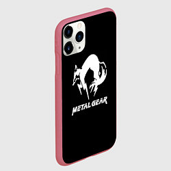 Чехол iPhone 11 Pro матовый Metal gear logo, цвет: 3D-малиновый — фото 2