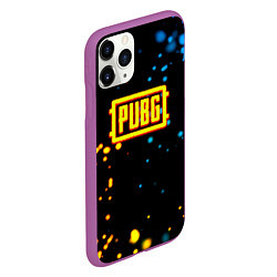 Чехол iPhone 11 Pro матовый PUBG огненное лого, цвет: 3D-фиолетовый — фото 2