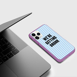 Чехол iPhone 11 Pro матовый Were getting drunk, цвет: 3D-фиолетовый — фото 2