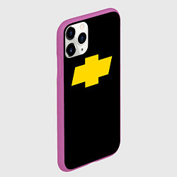 Чехол iPhone 11 Pro матовый Chevrolet yellow, цвет: 3D-фиолетовый — фото 2