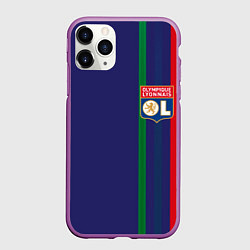 Чехол iPhone 11 Pro матовый Olympique lyonnais, цвет: 3D-фиолетовый