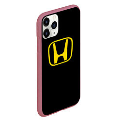 Чехол iPhone 11 Pro матовый Honda yellow, цвет: 3D-малиновый — фото 2