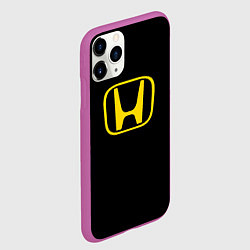 Чехол iPhone 11 Pro матовый Honda yellow, цвет: 3D-фиолетовый — фото 2