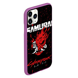 Чехол iPhone 11 Pro матовый Cyberpunk 2077 Samurai lego, цвет: 3D-фиолетовый — фото 2