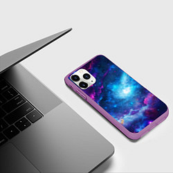 Чехол iPhone 11 Pro матовый Комета, цвет: 3D-фиолетовый — фото 2
