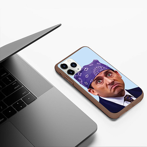 Чехол iPhone 11 Pro матовый Prison mike офис / 3D-Коричневый – фото 3