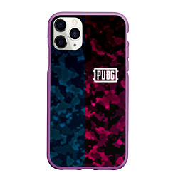 Чехол iPhone 11 Pro матовый PUBG camo texture, цвет: 3D-фиолетовый