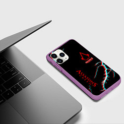 Чехол iPhone 11 Pro матовый Assassins Creed strom, цвет: 3D-фиолетовый — фото 2