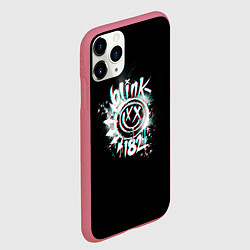 Чехол iPhone 11 Pro матовый Blink-182 glitch, цвет: 3D-малиновый — фото 2