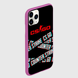 Чехол iPhone 11 Pro матовый Counter strike glitch, цвет: 3D-фиолетовый — фото 2