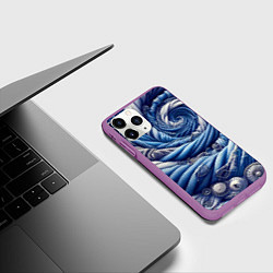 Чехол iPhone 11 Pro матовый Denim funnel - fashion trend, цвет: 3D-фиолетовый — фото 2