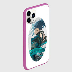 Чехол iPhone 11 Pro матовый Wuthering Waves, цвет: 3D-фиолетовый — фото 2