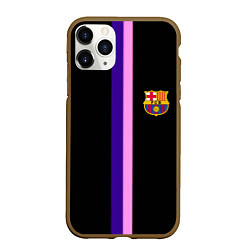 Чехол iPhone 11 Pro матовый Barcelona line, цвет: 3D-коричневый