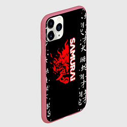 Чехол iPhone 11 Pro матовый Samurai japan steel, цвет: 3D-малиновый — фото 2