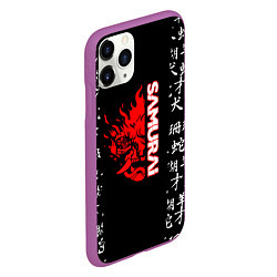 Чехол iPhone 11 Pro матовый Samurai japan steel, цвет: 3D-фиолетовый — фото 2