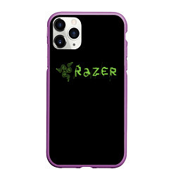 Чехол iPhone 11 Pro матовый Razer brend steel, цвет: 3D-фиолетовый