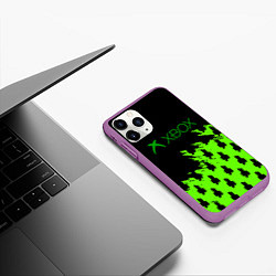 Чехол iPhone 11 Pro матовый Billie Eilish x Xbox, цвет: 3D-фиолетовый — фото 2