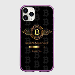 Чехол iPhone 11 Pro матовый Биткоин миллионер - золотой, цвет: 3D-фиолетовый