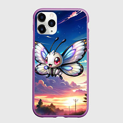 Чехол iPhone 11 Pro матовый Pokemon butterfree, цвет: 3D-фиолетовый