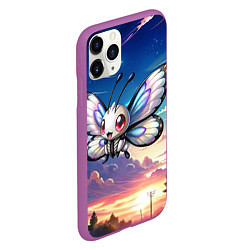 Чехол iPhone 11 Pro матовый Pokemon butterfree, цвет: 3D-фиолетовый — фото 2