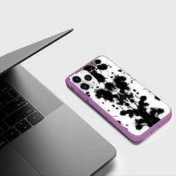 Чехол iPhone 11 Pro матовый The psychedelic Rorschach test - ai art, цвет: 3D-фиолетовый — фото 2